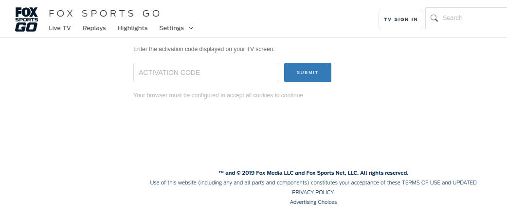 Activate FOX Sports GO