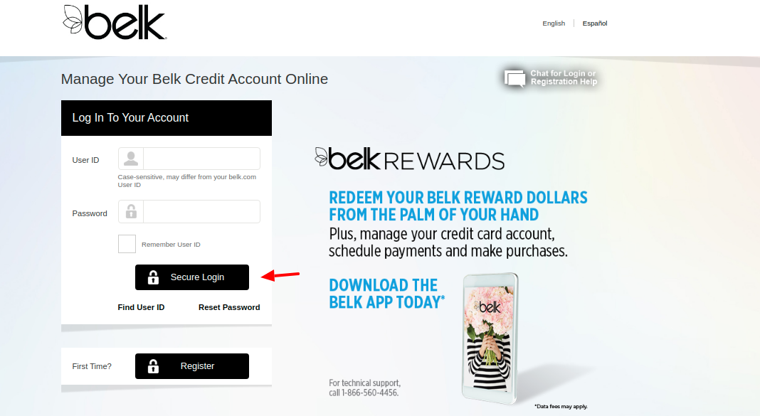 Belk Credit Card Login