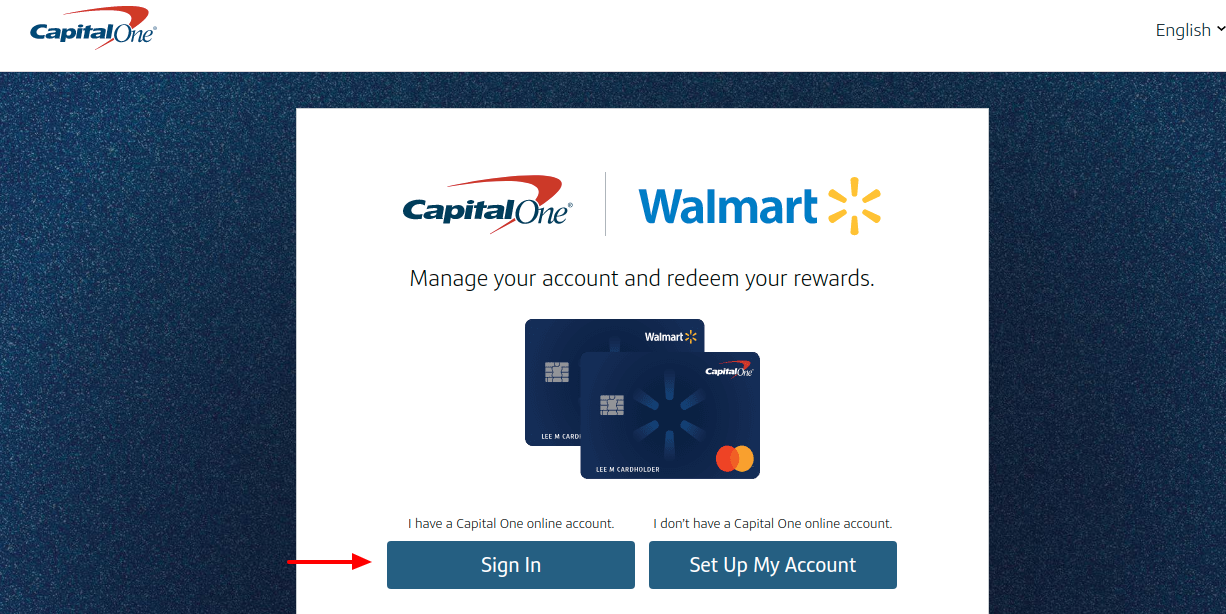 Walmart CapitalOne Credit Card Sign In