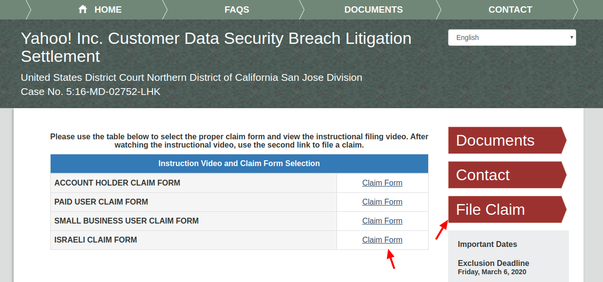 Yahoo Inc Customer Data Security Breach Litigation Settlement
