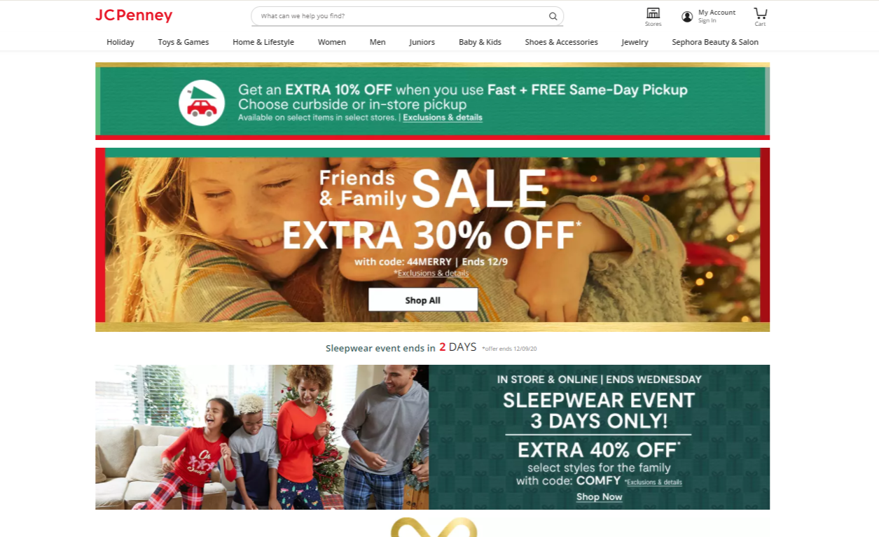 JCpenny credit card account
