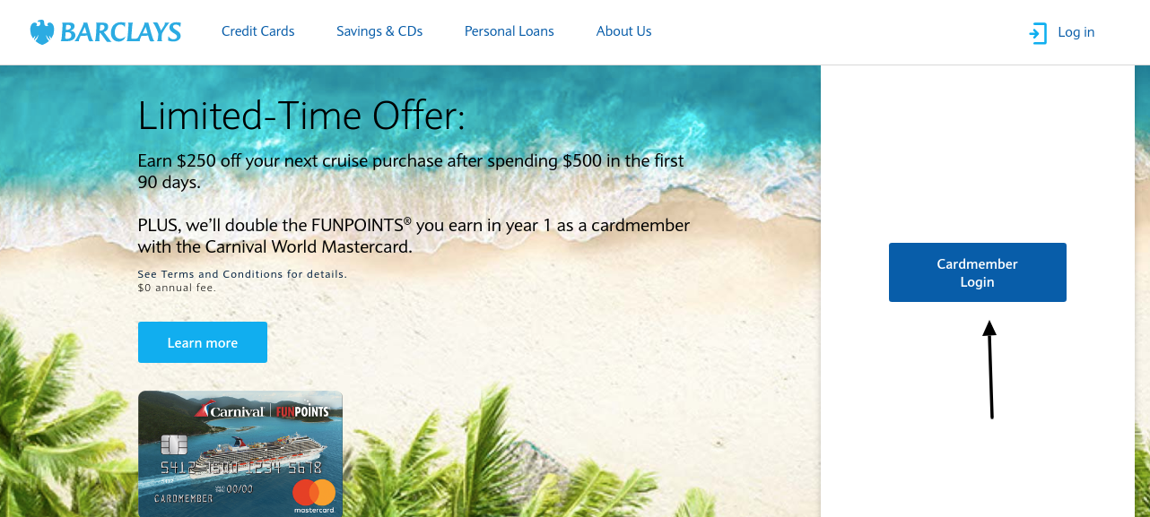 barclaycard login