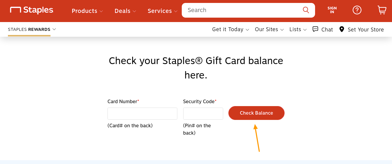 staples rebates card balance